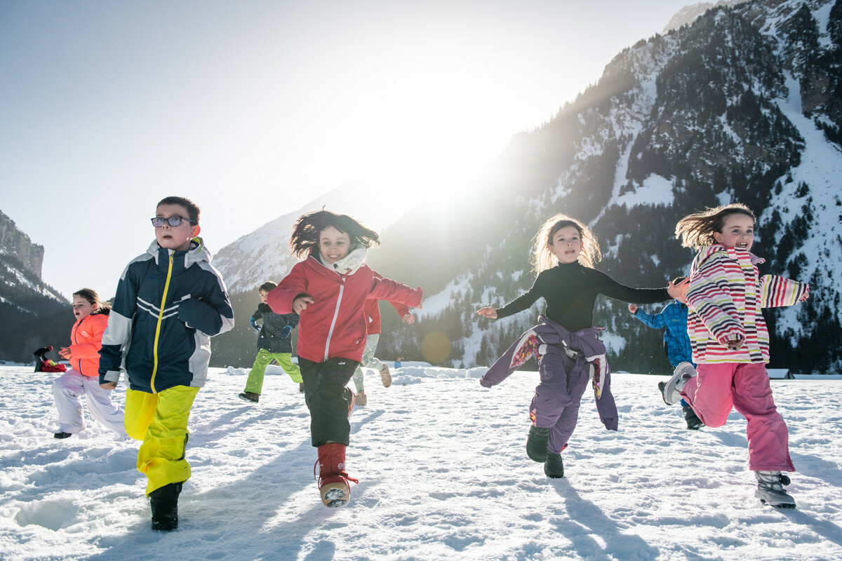 Enfants neige Pralognan Peignée Nalet 