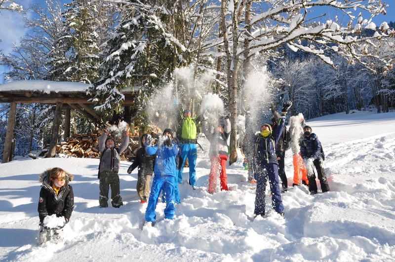 Eco-juniors lancé neige Areches college