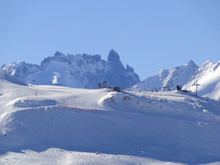 Paysages enneigés, station de ski de Valloire